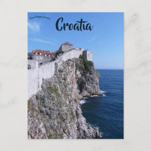 Klippe in Dubrovnik Kroatien Postkarte (Vorderseite)