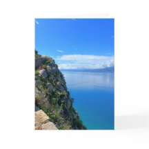 Klippe mit Blick auf das Meer Nafplion Griechenlan