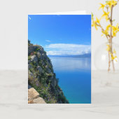 Klippe mit Blick auf das Meer Nafplion Griechenlan Karte (Gelbe Blume)