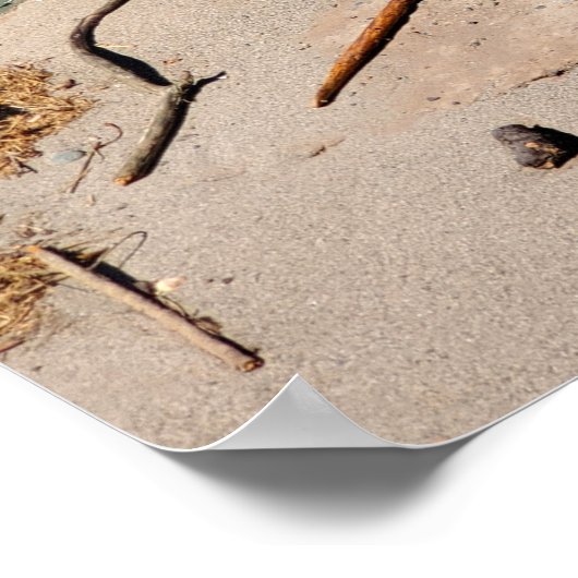 Klippe über Beachcombers bei Dungeness Wilderness Poster (Ecke)