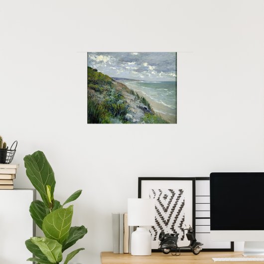 Klippen am Meer in Trouville Poster (Heimbüro)