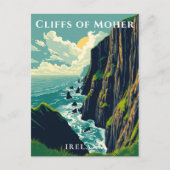 Klippen an der irischen Küste von Moher Postkarte (Vorderseite)