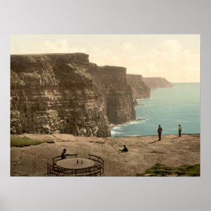 Klippen bei Moher, Landkreis-Clare-Archivdruck Poster