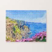 Klippen der Blume Wasserfarbenpuzzle Puzzle (Horizontal)