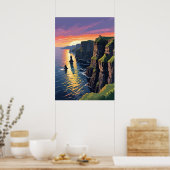 Klippen der Moher Landschaft Poster (Küche)