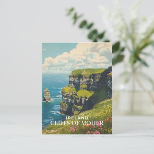 Klippen der Moher Postkarte (Stehend Vorderseite)