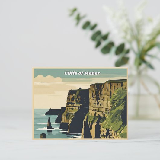 Klippen der Moher Postkarte (Stehend Vorderseite)
