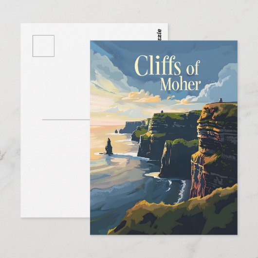 Klippen der Moher Postkarte (Vorne/Hinten)