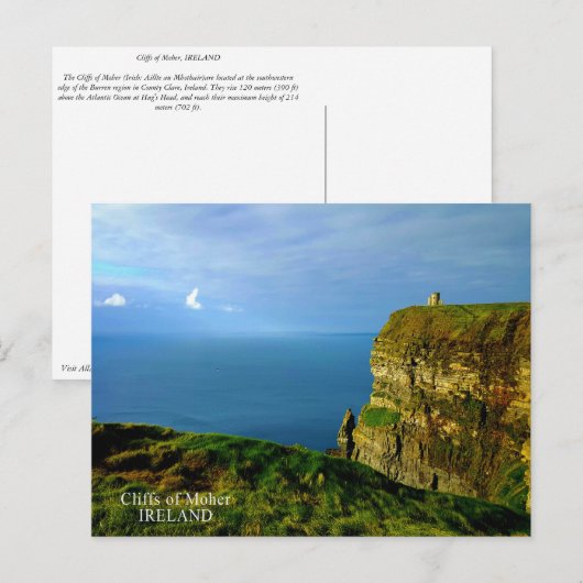 Klippen der Moher Postkarte (Vorne/Hinten)