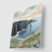 Klippen der Moher Quadratische Wanduhr (Winkel)