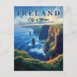 Klippen der Moher Vintage Reise Postkarte