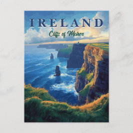 Klippen der Moher Vintage Reise Postkarte
