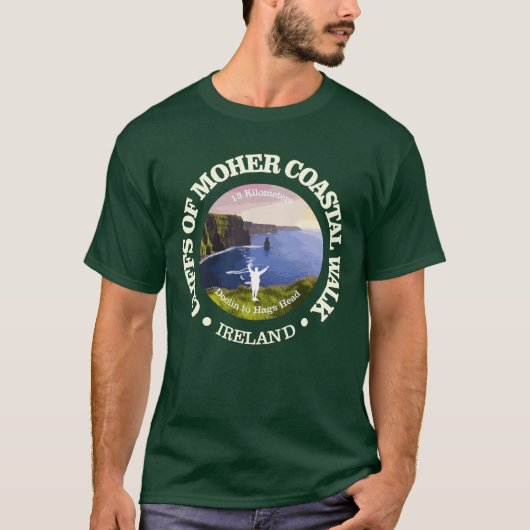 Klippen des Moher Coastal Walk (rd) T-Shirt (Vorderseite)