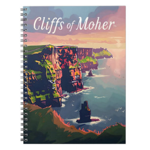 Klippen des Moher-Sonnenuntergangs Notizblock