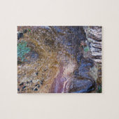 Klippen-Gesicht mit Wasserfall-und Puzzle (Horizontal)