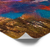 Klippen in fiery Sunset Impressionist Landschaft Poster (Ecke)