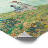 Klippen in Pourville (1882) von Claude Monet Poster (Ecke)