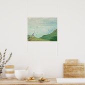 Klippen in Pourville (1882) von Claude Monet Poster (Küche)