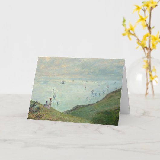 Klippen in Pourville | Claude Monet Karte (Gelbe Blume)
