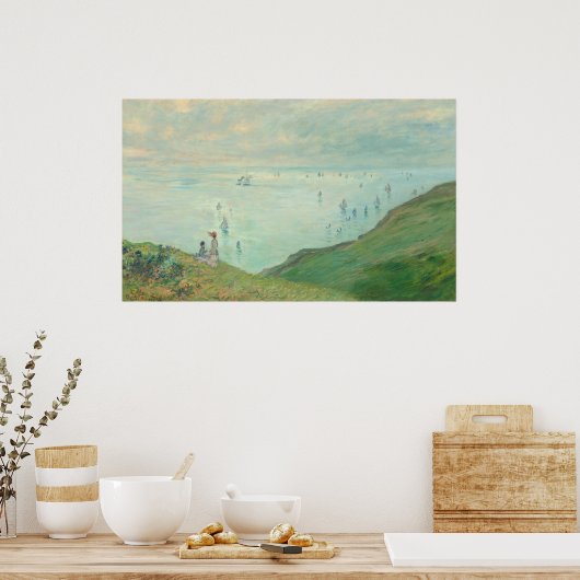 Klippen in Pourville - Claude Monet Kunst Poster (Küche)