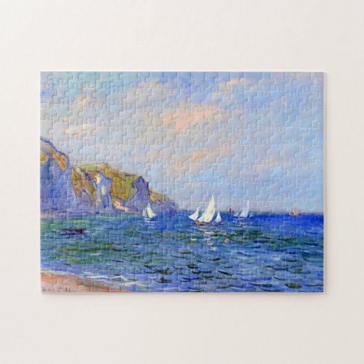 Klippen & Sailboote, Pourville Monet Kunstvoll wan Puzzle (Horizontal)