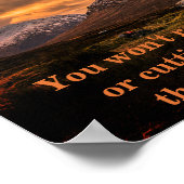 Klippen Sie auf das inspirierende Zitat der Bergwe Poster (Ecke)