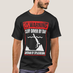 Klippen-Taucher bei Tag Komiker bei der Wasserung T-Shirt