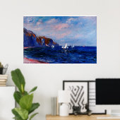 Klippen und Segelboote in Pourville,1882 Poster (Heimbüro)