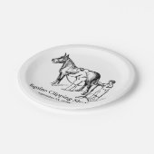 KLIPPEN Vintager HORSE-Teller für benutzerdefinier Pappteller (Schrägansicht)