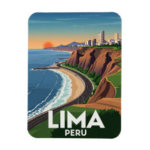 Klippen von Lima Peru Magnet