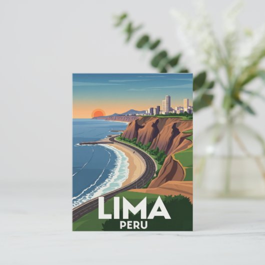 Klippen von Lima Peru Postkarte (Stehend Vorderseite)