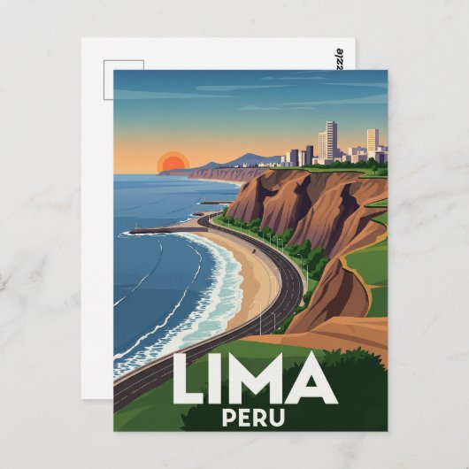 Klippen von Lima Peru Postkarte (Vorne/Hinten)
