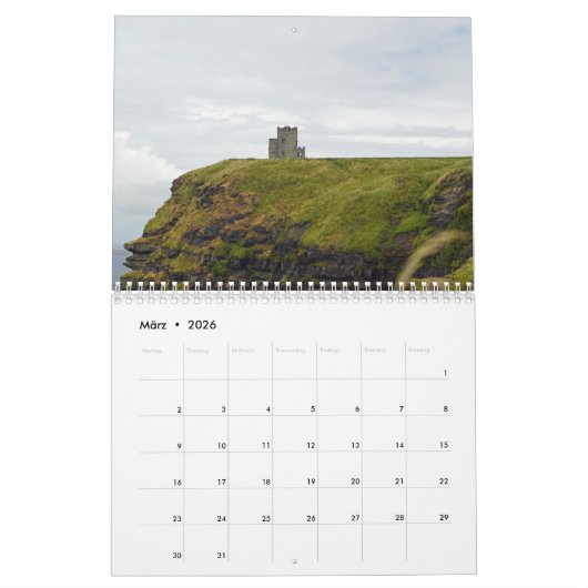 Klippen von Moher  deutsch Kalender (Mär 2026)