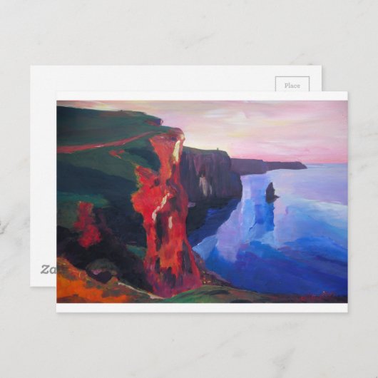 Klippen von Moher im Landkreis Clare Irland bei Su Postkarte (Vorne/Hinten)