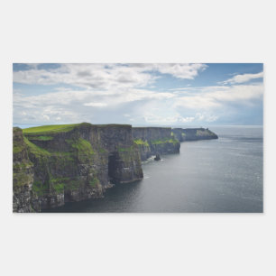 Klippen von Moher in Irland, rechteckiger Aufklebe Rechteckiger Aufkleber