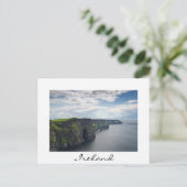 Klippen von Moher in Irland - weiße Postkarte (Stehend Vorderseite)