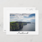 Klippen von Moher in Irland - weiße Postkarte (Vorne/Hinten)