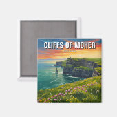 Klippen von Moher Ireland Travel Magnet (Vorderseite/Rückseite)