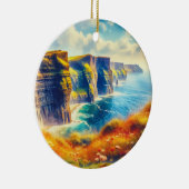 Klippen von Moher Ireland Wasserfarbe Keramik Ornament (Rechts)