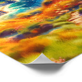 Klippen von Moher Ireland Wasserfarbe Poster (Ecke)