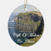 Klippen von Moher Ireland, Weihnachtsschmuck, Keramikornament (Links)