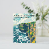 Klippen von Moher Ireland Wild Atlantic Way Postkarte (Stehend Vorderseite)
