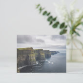 Klippen von Moher, Irland, bewölkt Postkarte (Stehend Vorderseite)