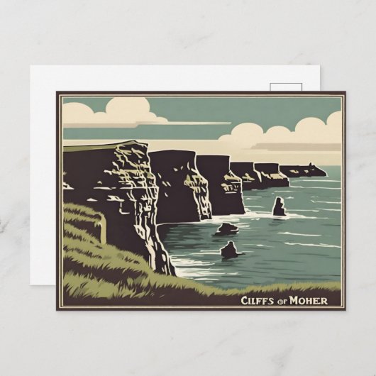 Klippen von Moher Irland Postkarte (Vorne/Hinten)