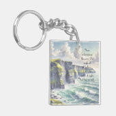 Klippen von Moher, Irland & Zitat Schlüsselanhänger (Vorderseite links)