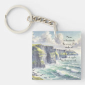 Klippen von Moher, Irland & Zitat Schlüsselanhänger (Vorderseite)