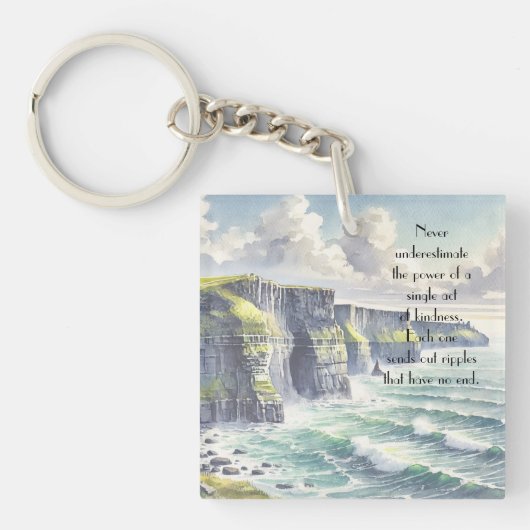 Klippen von Moher, Irland & Zitat Schlüsselanhänger (Vorderseite)