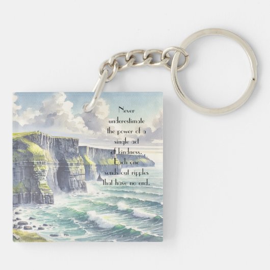Klippen von Moher, Irland & Zitat Schlüsselanhänger (Rückseite)