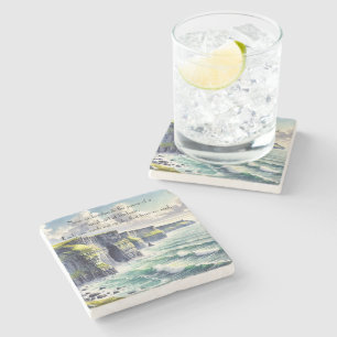 Klippen von Moher, Irland & Zitat Steinuntersetzer