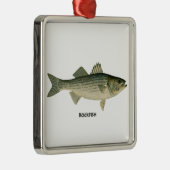 Klippenbarsch-Logo Silbernes Ornament (Rechts)